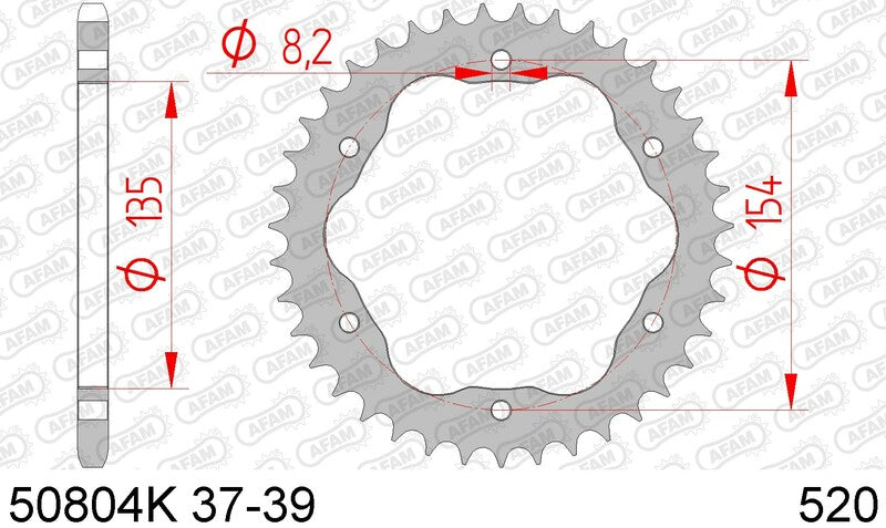 AFAM Steel standard SPROPET 50804K - 520 - nécessite un support de spropet arrière AFAM