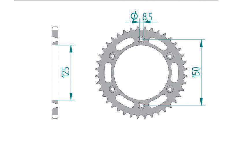 AFAM Steel standard Sprock arrière 71304 - 520