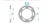 AFAM Steel standard Sprock arrière 71304 - 520