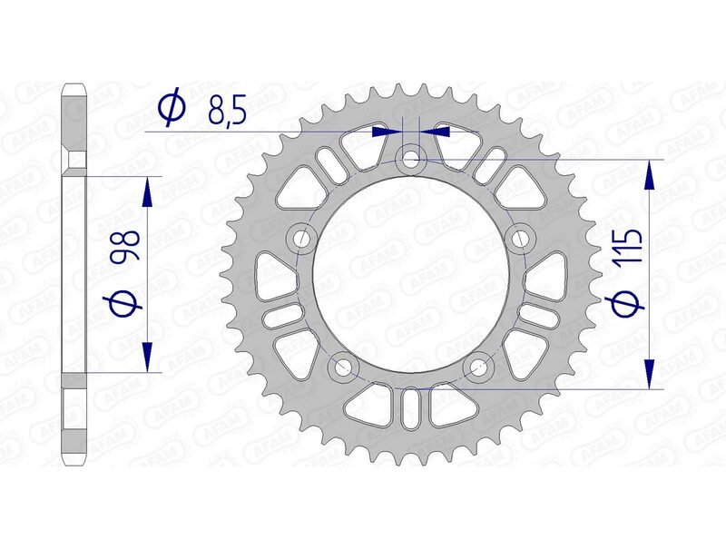 AFAM aluminum rear spoken 72101 - 420