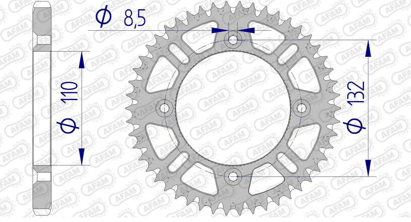 AFAM Aluminium Ultra-Light autonettoyant Spropet arrière 72102-428