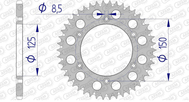 AFAM Aluminium Ultra-Light autonettoyant Reah Sprock 72304-520