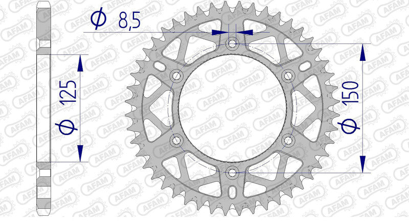 AFAM Aluminium Ultra-Light autonettoyant Reah Sprock 72304-520