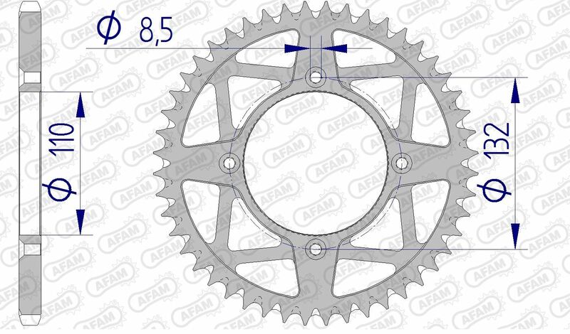 AFAM Aluminium Ultra-Light autonettoyant Reah Sprock 72306-520