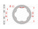 AFAM Steel Standard Bakdrev 92634 - 525 för BMW F 650 GS och F 800 GS. Hållbart stålbakdrev med 140 mm innerdiameter och 168 mm ytterdiameter.