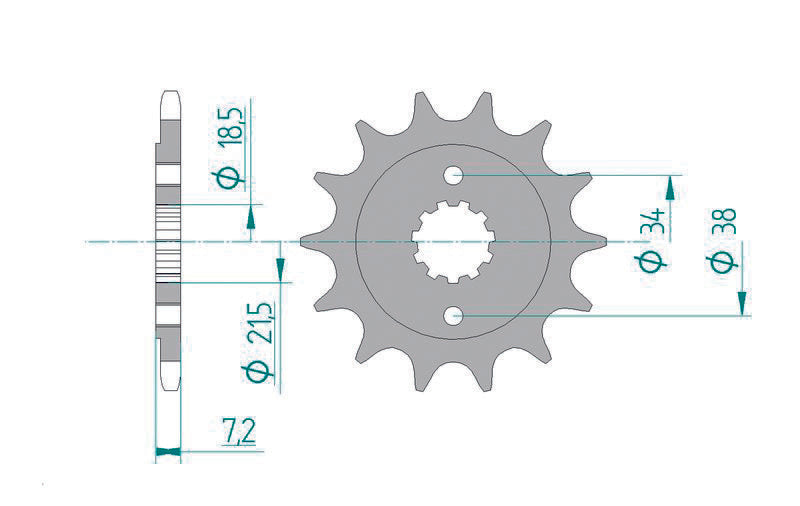 AFAM Steel Standard Front Sprock 20320 - 520