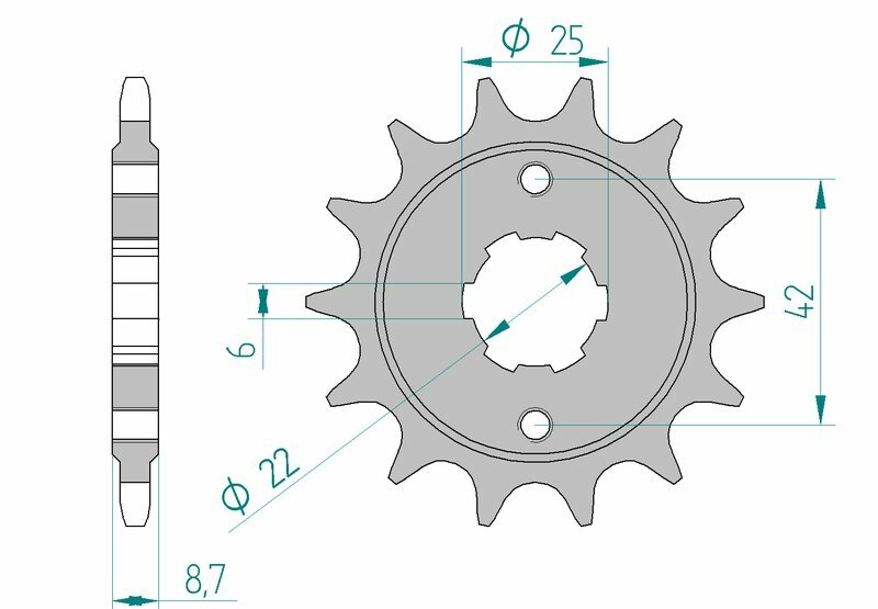 AFAM Steel Standard Front Sprock 20401 - 520