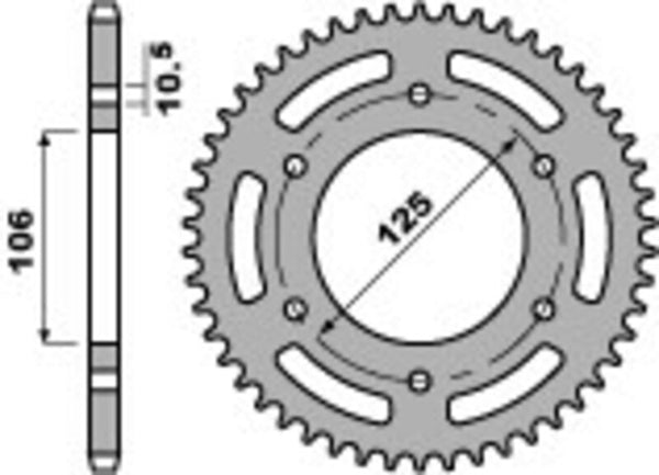 PBR Ultra -Light Aluminum Hard Anodized Rear Sprock 4530 - 520 4530 50 LD