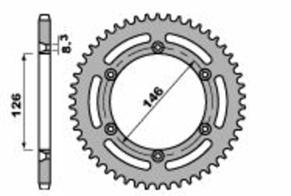 PBR STANDAR SEARY SPROCH 805 - 428 805 50 F