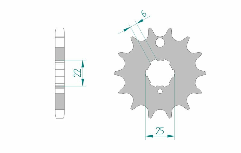 AFAM Steel Standard Front Sprock 24401 - 530