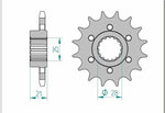 AFAM Steel Standard Front Sprock 37600 - 525