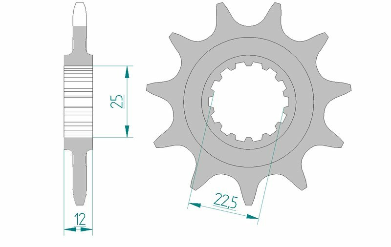 AFAM Steel Standard Front Sprock 97200 - 520