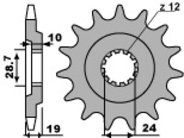 PBR Steel Standard Front Sprock 532 - 530 532 17 18NC