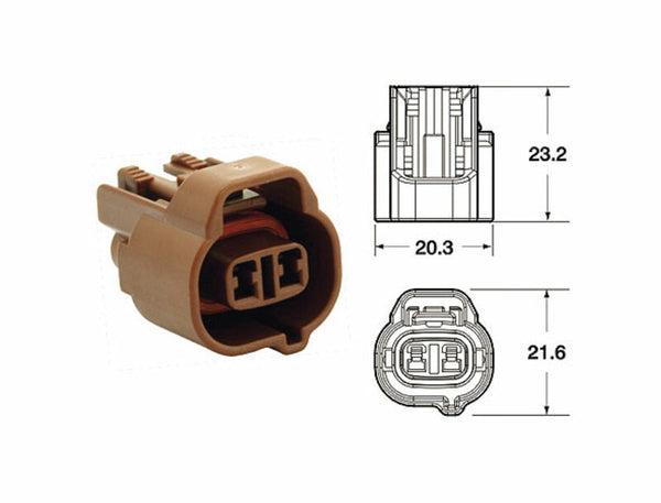 Bihr Hona Connecteur 090 SMTO Série OE Type-2-Pluggs Set-Brown-5-PACK-3202A0820