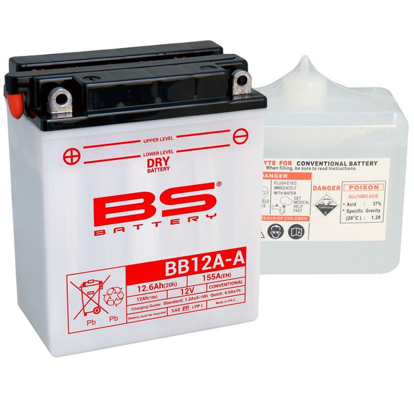 BS Battery High Performance with Acid Package - BB12A-A 