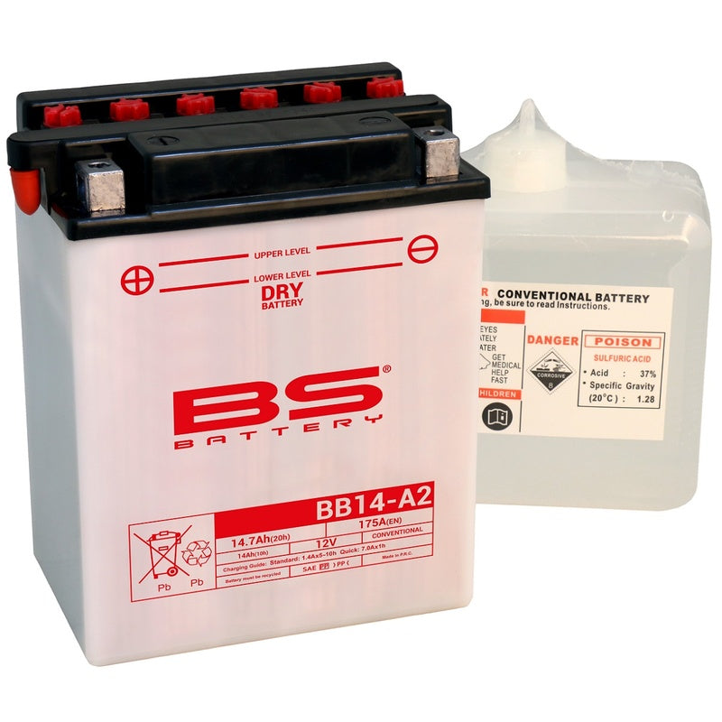 Batterie BS Batterie haute performance avec pack d'acide - BB14 -A2