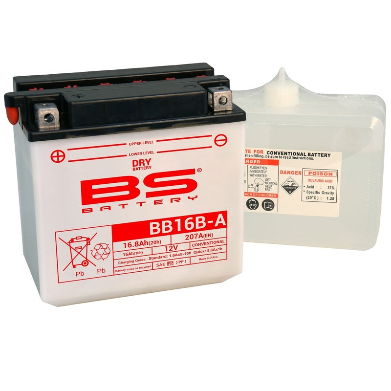 Batterie BS Batterie haute performance avec pack d'acide - BB16B -A