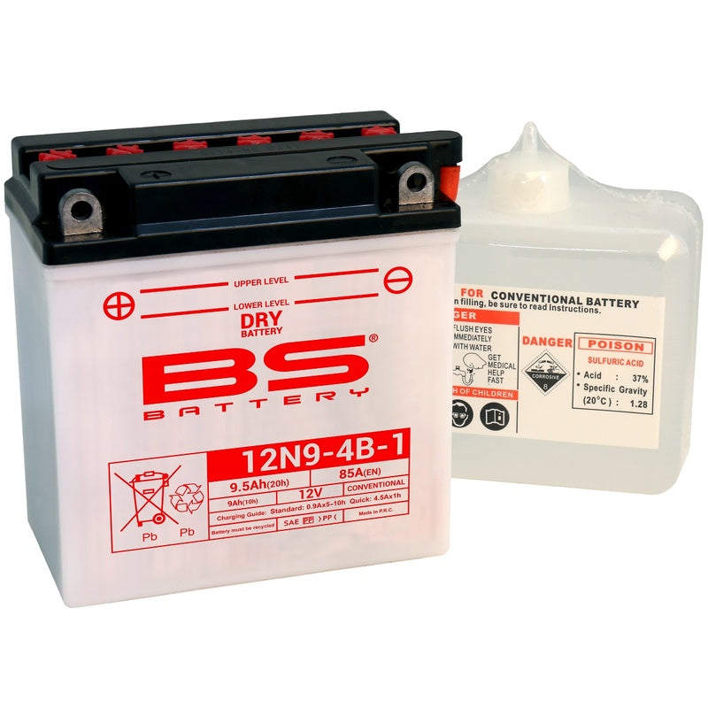 Batterie de batterie BS conventionnelle avec acide pack-12n9-4b-1