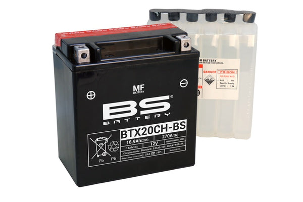 BS Battery Maintenance-Free Battery with Acid Pack - BTX20CH-BS 