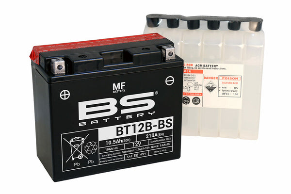 BS Battery Maintenance-Free Battery with Acid Pack - BT12B-BS 