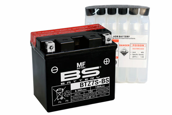BS Battery Maintenance-Free Battery with Acid Pack - BTZ7S-BS 