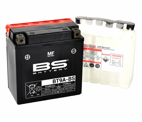 BS Battery Maintenance-Free Battery with Acid Pack - BT9A-BS 