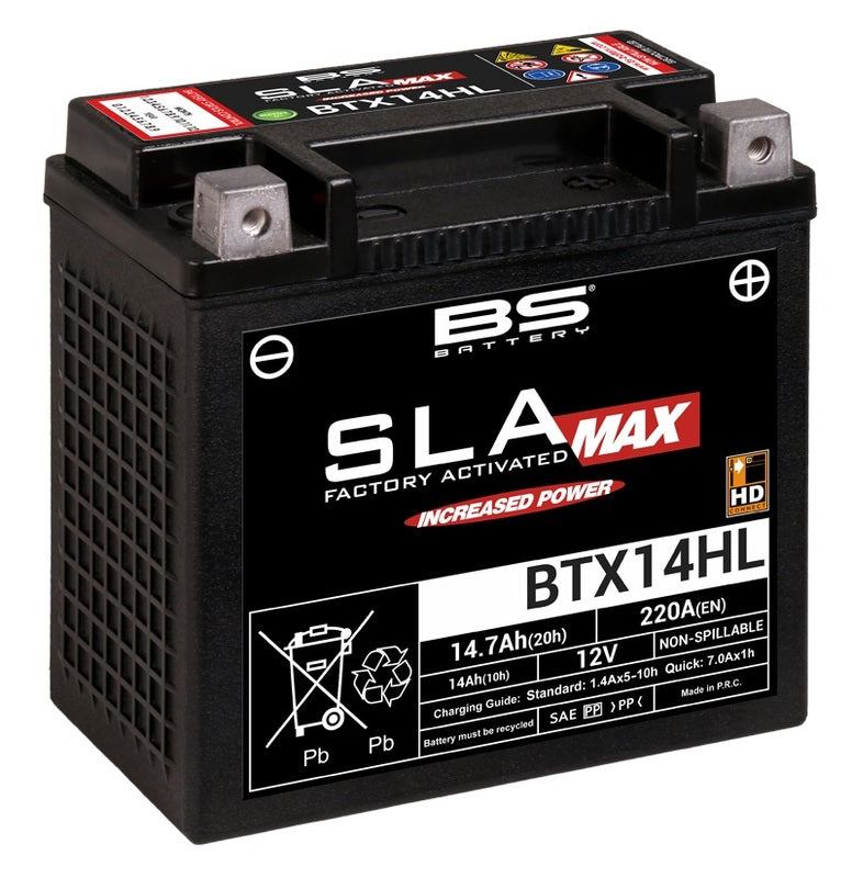 BS BATTERIE SLA MAX ENTRETIEN ENTREPRISE GRATUITE Activé de l'usine - BTX14HL