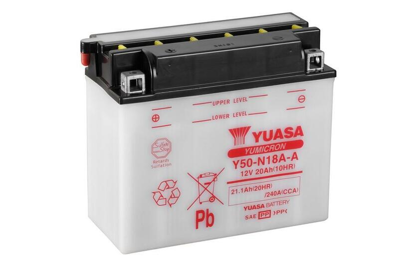 Batterie Yuasa conventionnelle sans acide Pack-y50 N18A-A