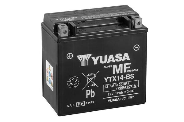 Yuasa Maintenance - Batterie libre avec package acide - YTX14 -B