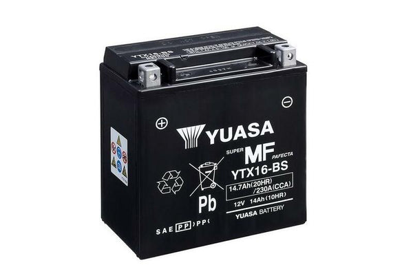 Yuasa Maintenance - Batterie libre avec package acide - YTX16 -B