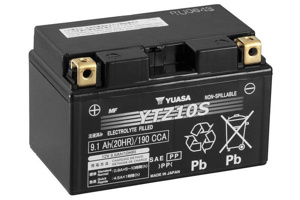 Yuasa Maintenance - Batterie compatible en usine sans usine - YTZ10S