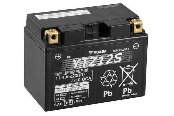 Yuasa Maintenance - Batterie compatible en usine sans usine - YTZ12S