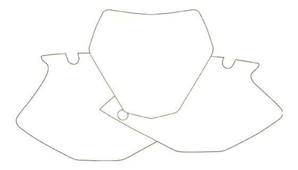 Autocollants de plaque Blackbird Blanc Yamaha YZF250 3219/000005