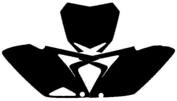 Autocollants de plaque noire noire Suzuki RM-Z250 3318/000006