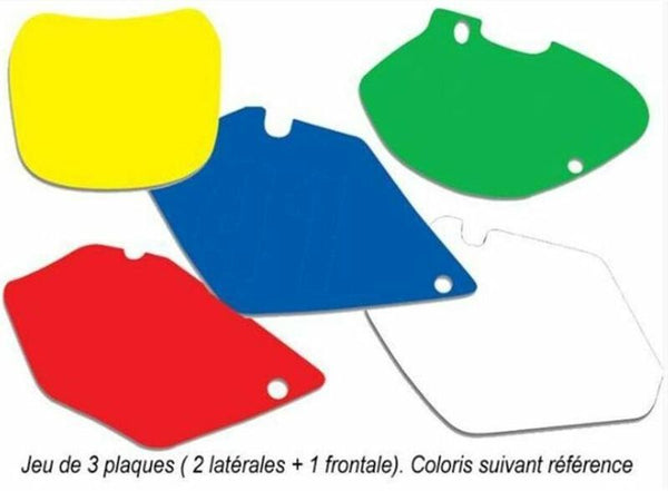 Autocollants de plaque noire blanc kawasaki kx450f 3419/000005