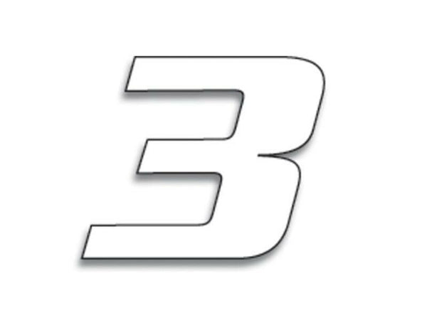 Blackbird Race numéro 3 20x25cm blanc 5049/10/3