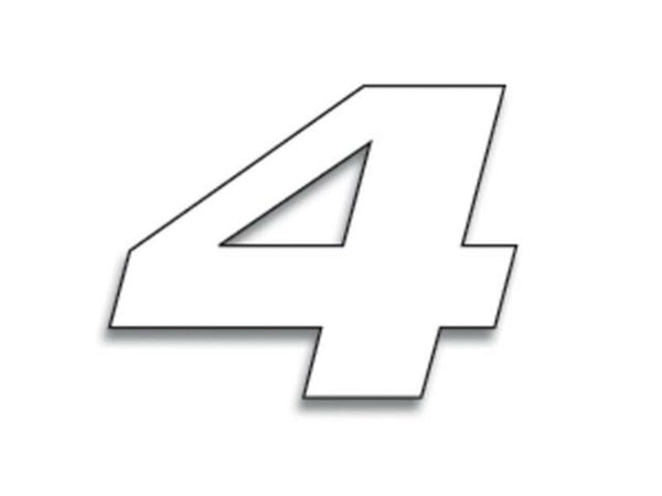 Blackbird Race numéro 4 20x25cm blanc 5049/10/4