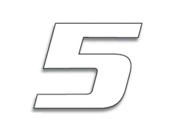 Blackbird Race numéro 5 20x25cm blanc 5049/10/5