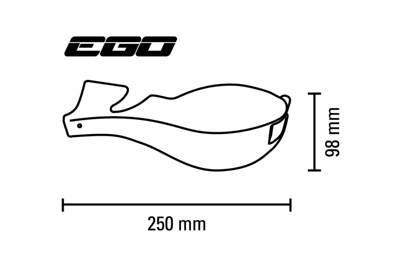 Barkbusters Ego Hand Guard à deux points Straight Ø22mm Green Ego-001-00 GR