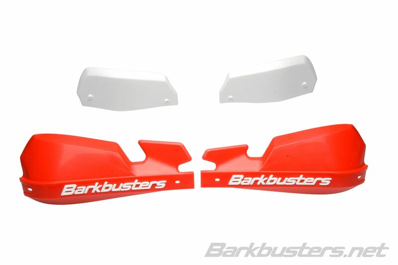 Barkbusters VPS MX Hand Guard Ensemble en plastique uniquement rouge / blanc VPS-003-01 RD