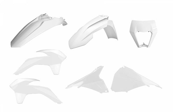 POLICE PORT ENDURO RESTYLE KIT PLASTIQUE WHITE KTM EXC / EXC-F 90879