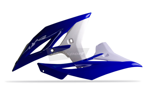 Le radiateur des portes policières couvre la couleur OEM bleu / blanc (11-12) Yamaha YZ250F / WR450F 8413700006