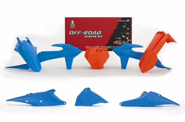 Kit en plastique Racetech Vintage Blue / Orange KTM SX / SX-F R-KITKTM-CL0-599