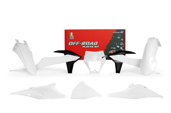 Kit en plastique Racetech blanc / noir KTM R-Kitktm-BN2-520
