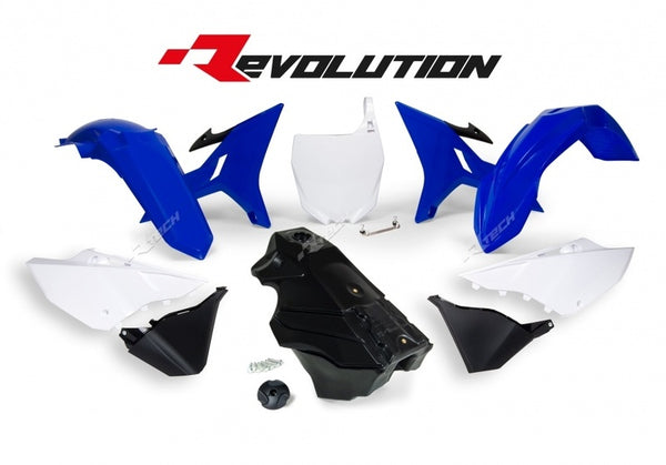 Racetech Revolution Kit en plastique + réservoir de gaz Couleur OEM bleu / blanc / noir Yamaha YZ125 / 250 R-Kityz0-BL0-016