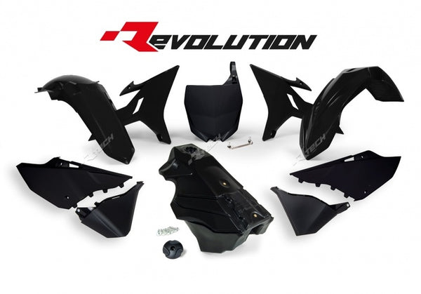 Racetech Revolution Kit en plastique + réservoir de gaz noir yamaha yz125 / 250 R-kitez0-nr0-016