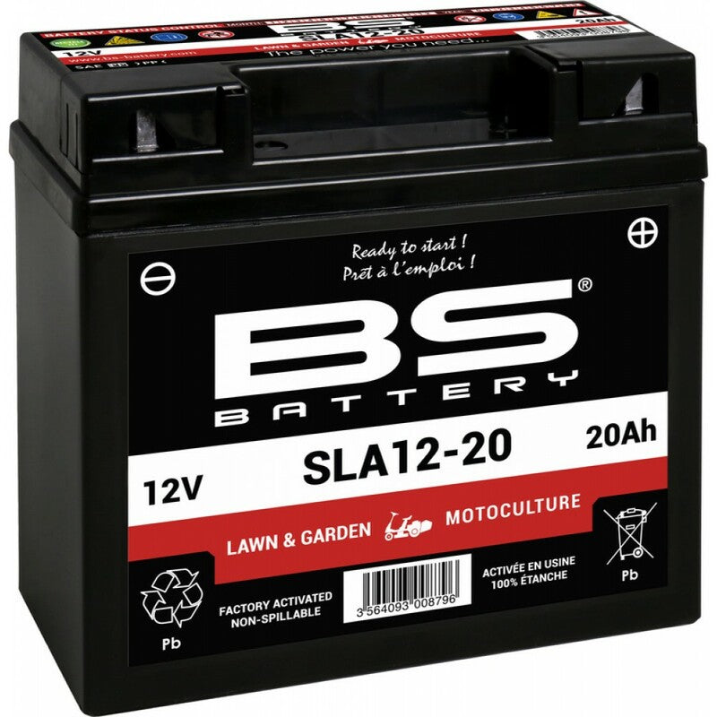 BS BATTERY SLA BATTERY MAINTENANCE FREE FACTORY ACTIVATED - SLA12-20