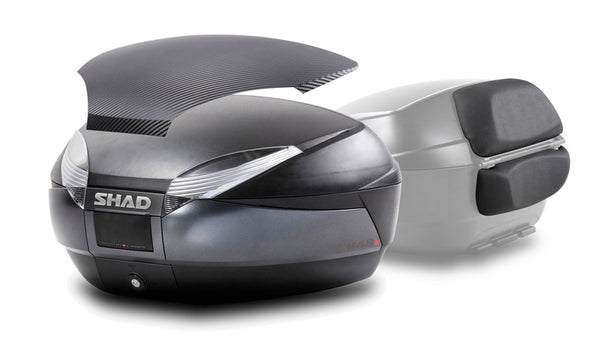 Case de haut Shad Sh48 DG + dossier - Carbon gris foncé / Matt (D0B48306R)