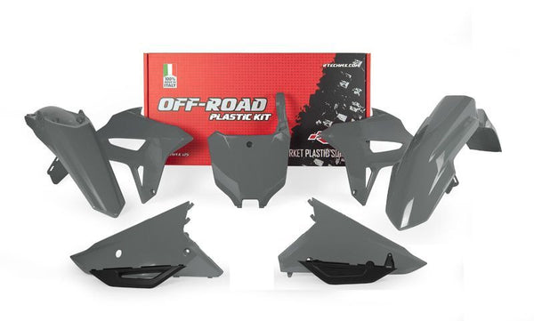 Kit en plastique Racetech-Quantum Gray à la Honda CRF450R R-Kitcrf-GR0-521