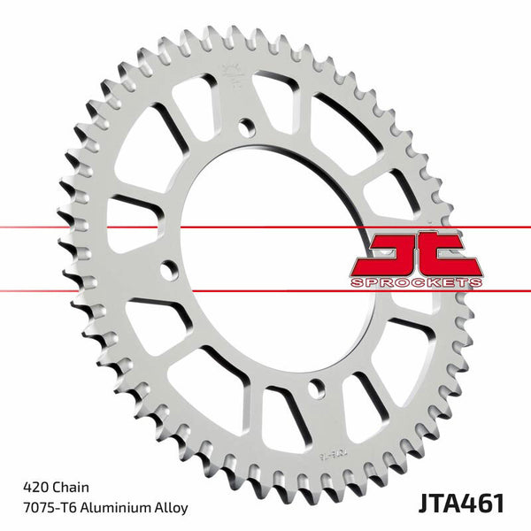 Pignon arrière autonome en aluminium JT Sprock's Sprocket 461-420 JTA461.52BLK